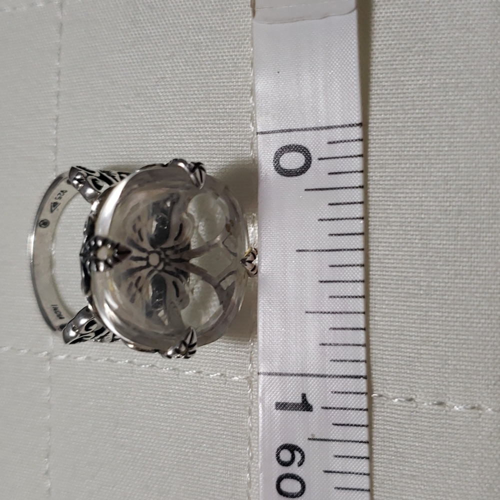 Silpada Filigree  Crystal Sterling Ring - Picture 7 of 13
